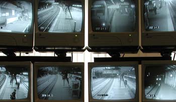 Screens for video cameras watching Stadelhofen platforms